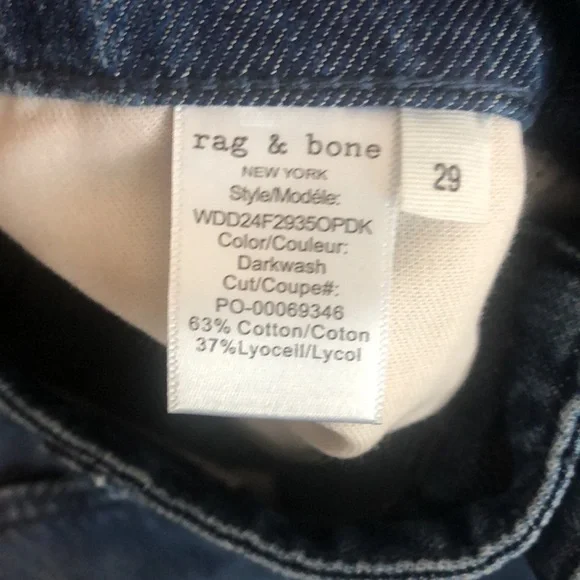 Rag & Bone mid-rise wide leg jeans - Picture 6 of 13